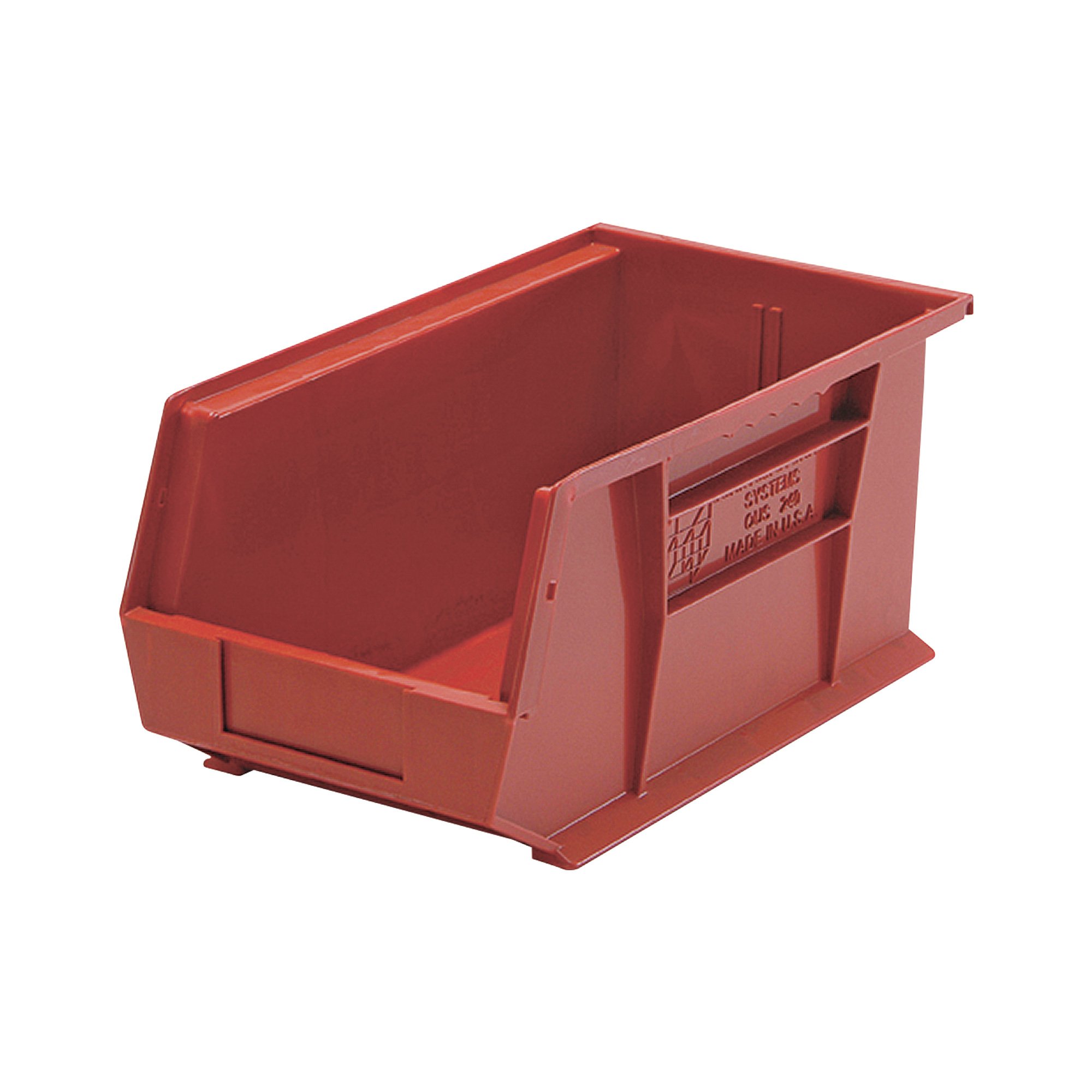 Quantum Storage Heavy Duty Stacking Bins — 14 3/4in. x 8 1/4in. x 7in. Size, Carton of 12
